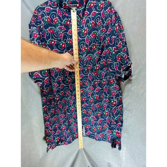 Baxter International Button Up Shirt Adult XL Red Blue Green Purple Casual Mens. - Picture 6 of 8